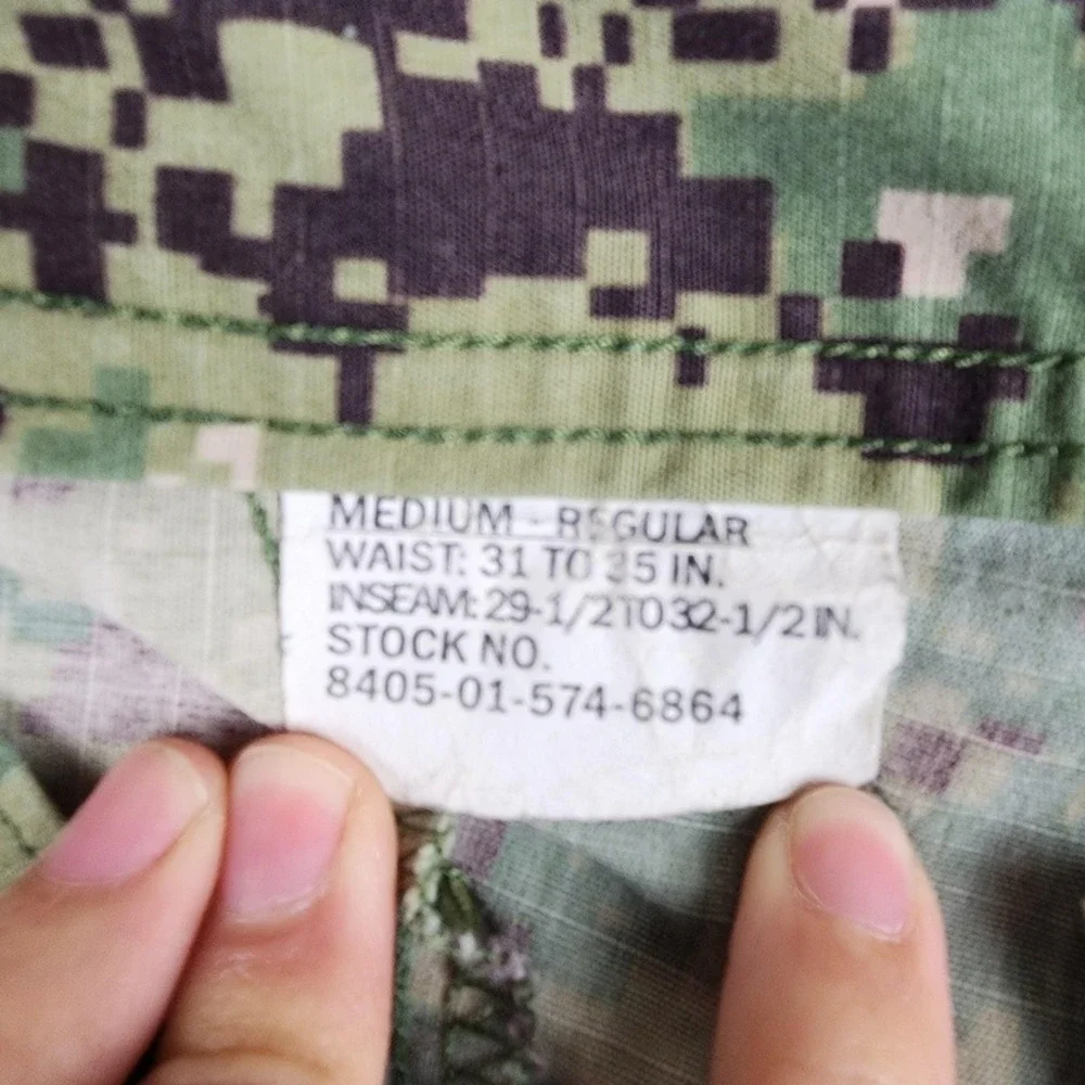 M & M Manufacturing Pants Mens M 33x31 Green NWU Type III Camo Cargo Workwear